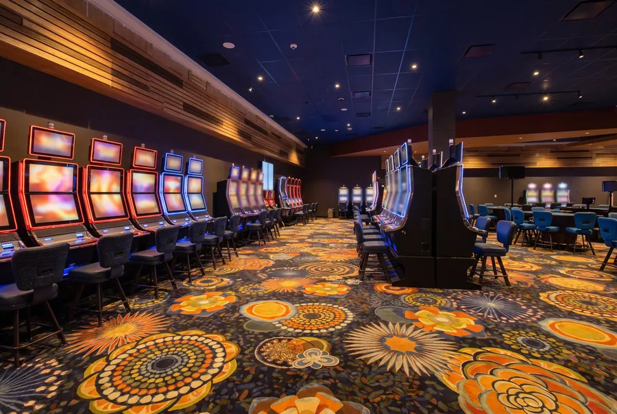 Empty slot floor at Cascades Casino North Bay